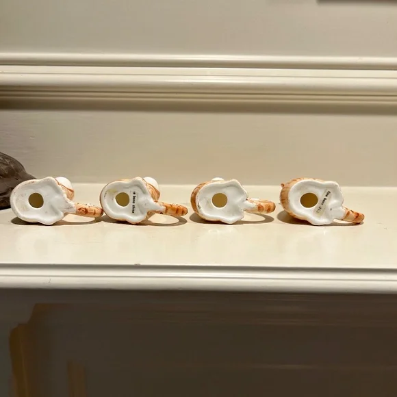 Vintage Bone China Orange Tabby Cat Napkin Rings - Picture 6 of 9